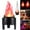 black-Free Size, variant on CxhicLuv Flame Effect Lamp, Artificial Flickering Table Lamp with Red LED Lights, US Plug, Realistic Cauldron Fire Effect for Halloween, Parties, and Mystery Themed Decorations