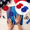 thumbnail image 3 of 4 Rolls American Independence Day Ribbon Bow Making Ribbon Gift Packing Ribbon, 3 of 9