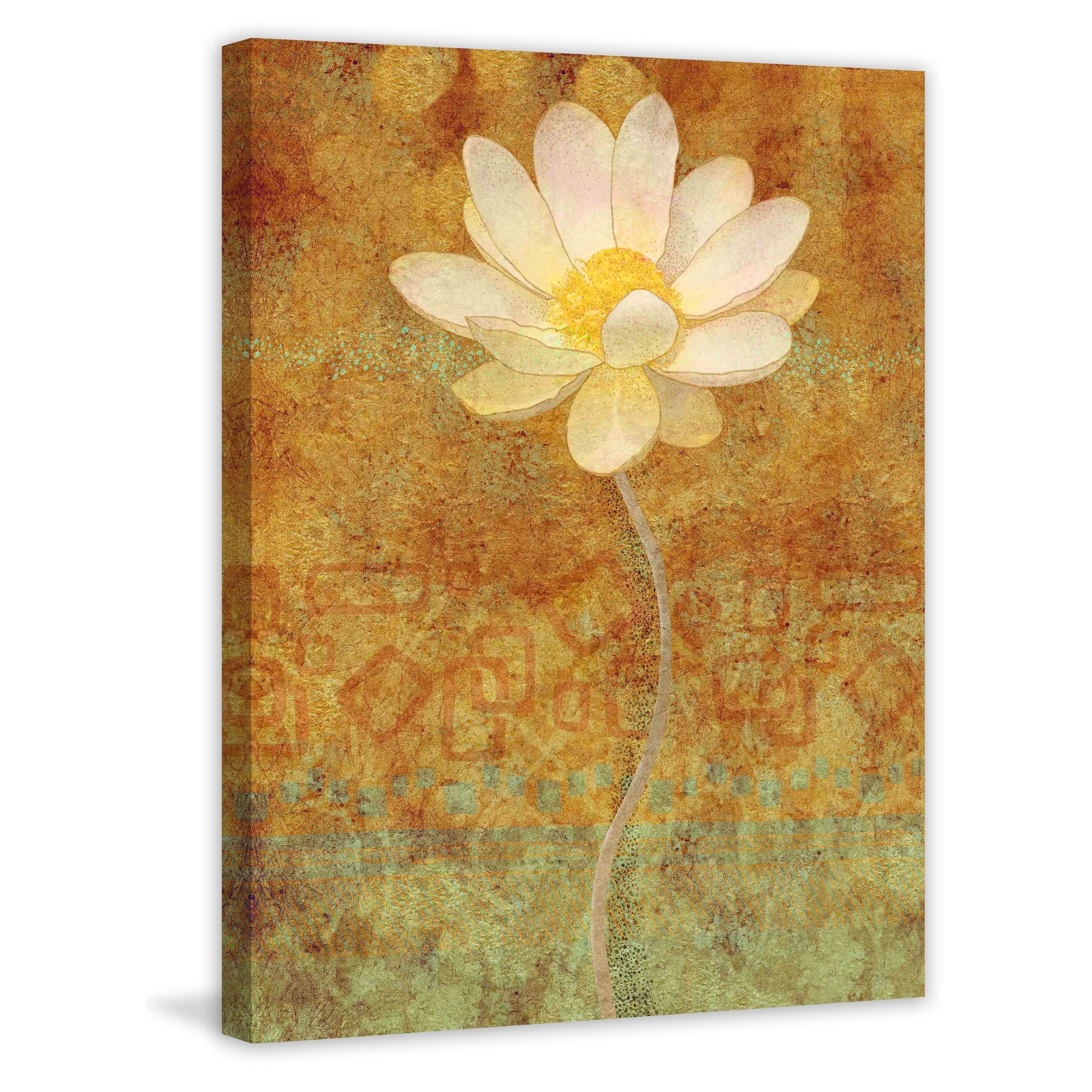 "White Lotus" Painting Print on Wrapped Canvas