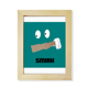 thumbnail image 1 of Escritorio de Madera Unbranded Green eMotion Smirk Stare Arte Pintura 7x9 Pies Marco de Foto, 1 of 4