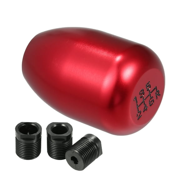 Unique Bargains 6 Speed Universal Car Gear Shift Knob Stick Shifter Handle Car Interior Shift Knob Red
