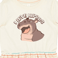 thumbnail image 4 of Inktastic I Love Hippos Girls Toddler Dress, 4 of 5