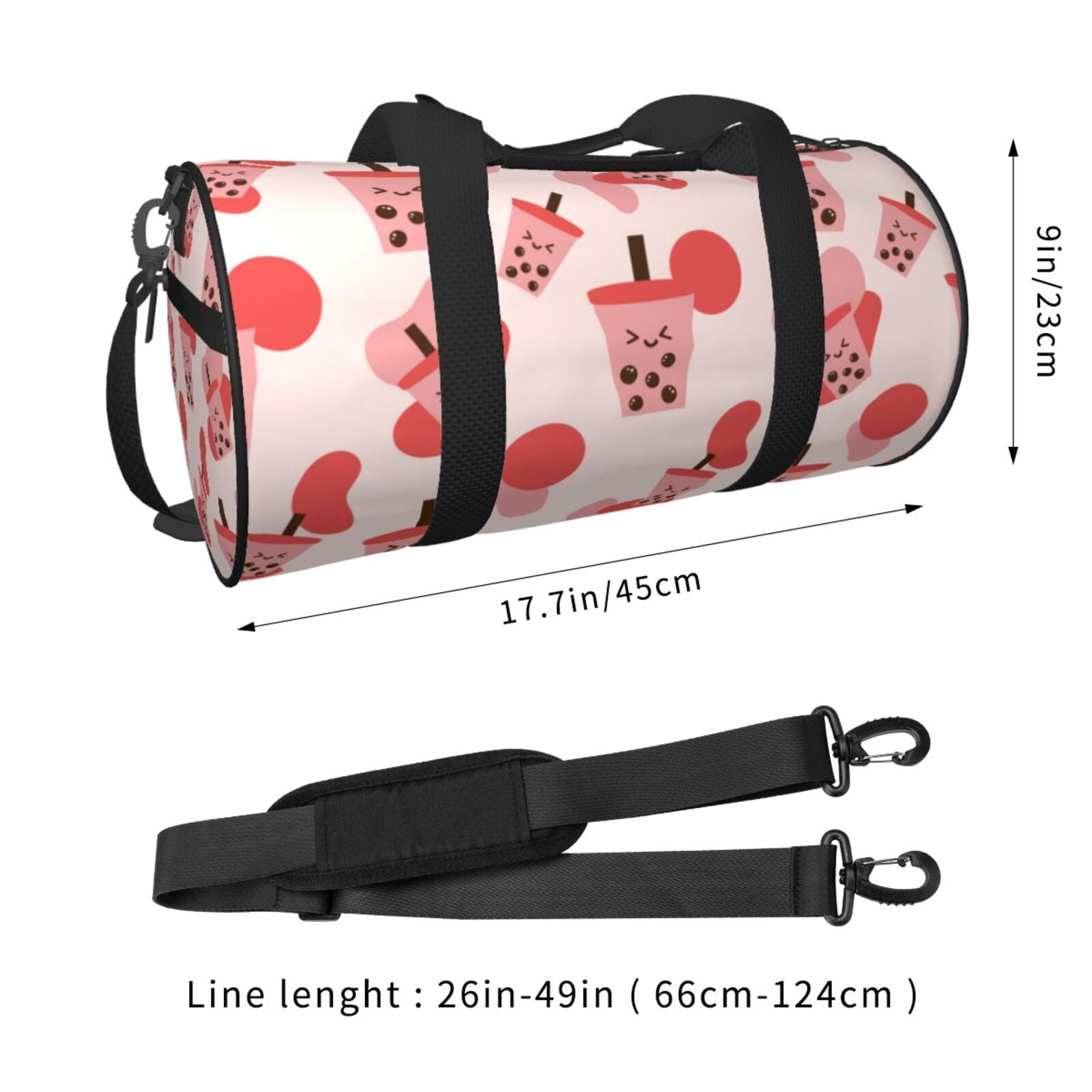 Vsdgher Milk Tea 45L Foldable Duffel Bag, Sports Gym Bag,Overnight Bag, Portable Weekender Bag for Airplanes