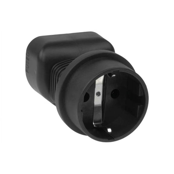SF Cable BS1363A UK fused to SHUCKO Europe 3-Prong Plug Adapter