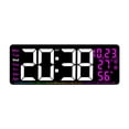 thumbnail image 1 of Reloj de pared digital Reloj despertador LED resistente, decoración del hogar, con pantalla de temperatura para sala de estar, oficina, interior, 1 of 9