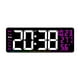 thumbnail image 1 of Reloj de pared digital con pantalla semanal, resistente, decorativo, calendario, despertador LED Rosa roja, 1 of 9