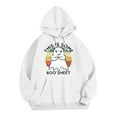 thumbnail image 2 of Hoodies for Men Graphic Fleece Novelty Cool Funny Hoody Hooded With Pockets Mens Clothing,White,L, 2 of 3