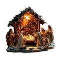 thumbnail image 1 of Letrero navideño de acrílico plano 2D con escena de , letrero decorativo para interiores y exteriores, Sagrada Familia, decoración, 1 of 9