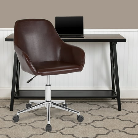UPC: 0889142336723 | Flash Furniture Cortana Home and Office Mid-Back Chair in Brown LeatherSoft