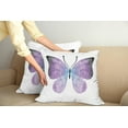 thumbnail image 2 of Ambesonne Butterfly Throw Pillow Cover 2 Pack, Pointillist Butterfly, 20", Dark Purple and Violet, 2 of 5