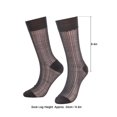 thumbnail image 2 of Gustave 5 Pairs Mens Sheer Silk Socks Ultra-Thin Breathable Business Dress Socks Summer Dry Fit Striped Crew Socks "Black & & Gray & Coffee & Navy & Khaki", 2 of 9