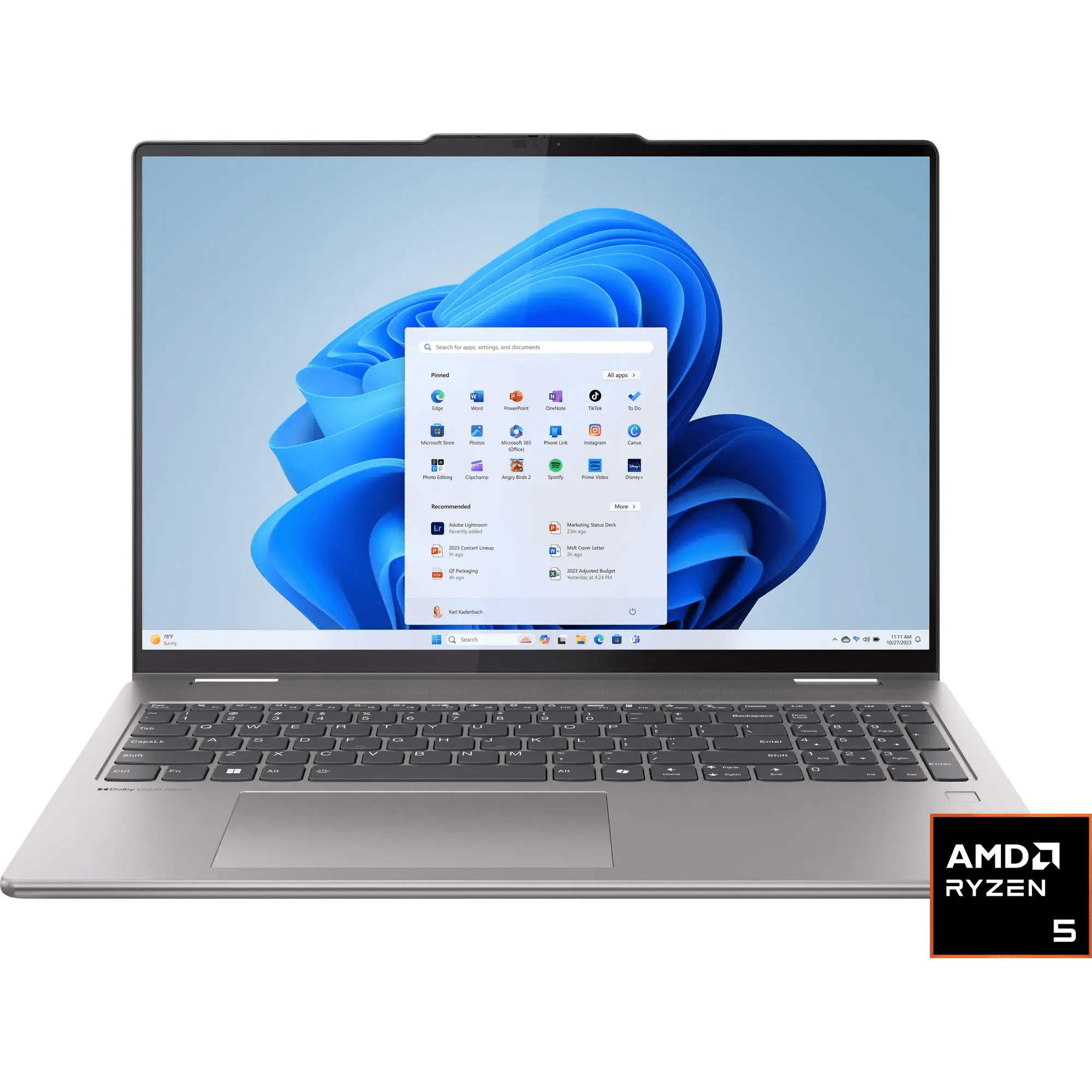 LENOVO DCG SOURCING 16" Touchscreen 2-in-1 Laptop, AMD Ryzen 5 8640HS, 512GB SSD, Windows 11 Home, 83DM0004US