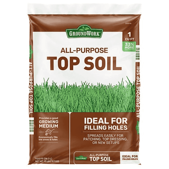 GroundWork 156000177 1 cu. ft. Filling Holes All-Purpose Top Soil, 13 lb.