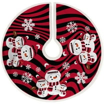 Georgia Bulldogs Snowman Sherpa Christmas Tree Skirt
