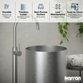 thumbnail image 2 of Karran Usa Ccp100 Cinox 15" Circular Stainless Steel Pedestal Bathroom Sink - Stainless, 2 of 7