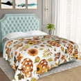 thumbnail image 6 of Yibo Thanksgiving Day Sunflower Pumpkins Blanket Flannel Soft and Comfortable Anti-static Bed Sofa Blanket, 6 of 8