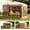 Brown, variant on 8x8FT 4-Sided Pop Up Gazebo Screen Tent with Mesh Panels, Green | One-Push Setup, Removable & Privacy Wind Cloths, Outdoor Sun Shelter for Camping, Backyard Parties & Events