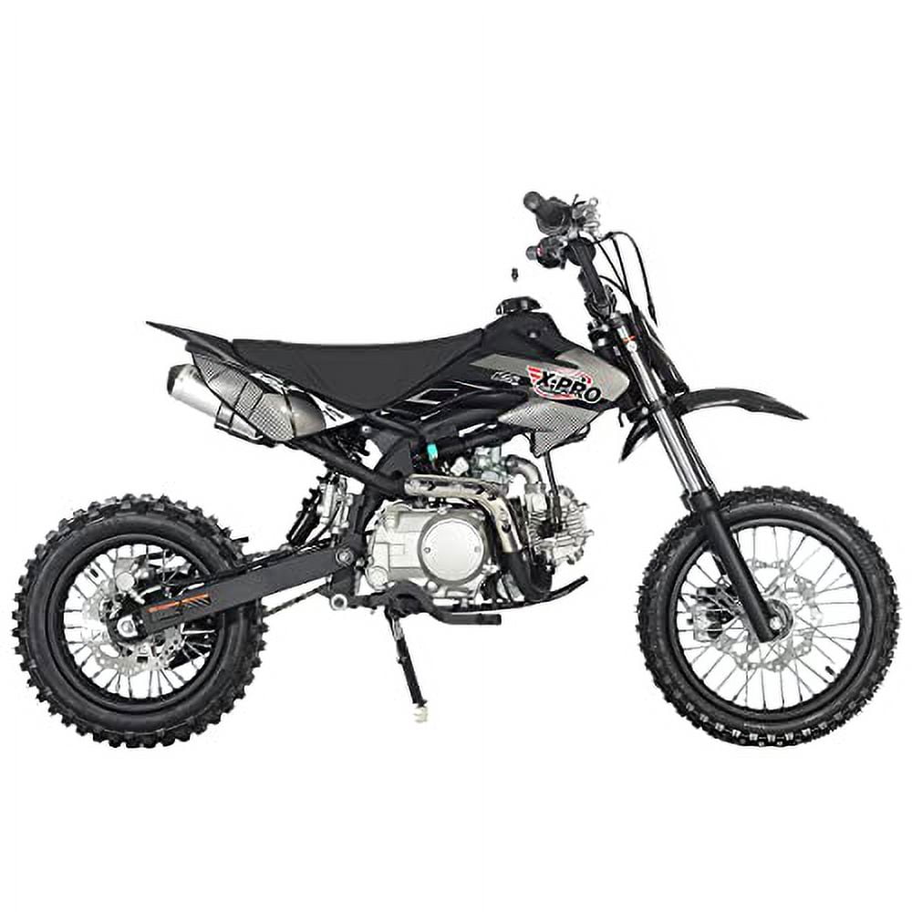 X-Pro Brand New Bolt 125cc Gas Pit Dirt Bike, Automatic Transmission, Electric Start, Big 14"/12" Tires!