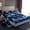 Deepblue, variant on jejeloiu Jungle Wildlife Wolf Twin Sheet Sets,Bohemian Exotic Style Bedding For Adults 3pcs