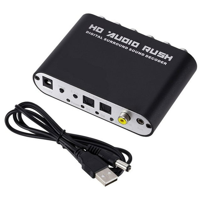 MesaSe PENGXAING Digital 5.1 Audio Decoder Dts/Ac-3 Optical To 5.1-Channel Rca Analog Converter Sound Audio Adapter Amplifier Converter New Consumer Electronics