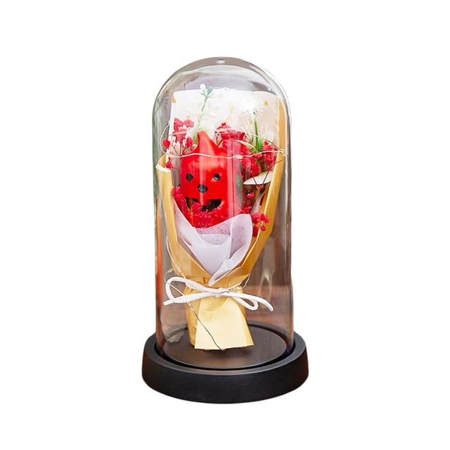 Halloween Plastic Cover Pumpkin Flower Bouquet Night Light Holiday For Tabletop Party & Home Atmosphere
