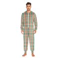 thumbnail image 3 of FORMRS Onesies Pajama for Adults Unisex Hoodie Winter Jumpsuit One Piece Sleepwear, Sizes S-2XL, Red Green Tartan Pattern, 3 of 7