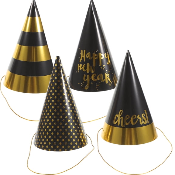 Toddmomy Party Decorative Hats 20 Pcs Assorted Color Paper Cone Shape for New Year Party