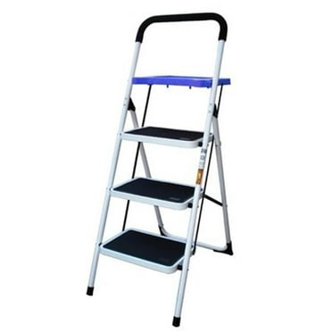 AmeriHome Three-Step Utility Stool with Utility Tray