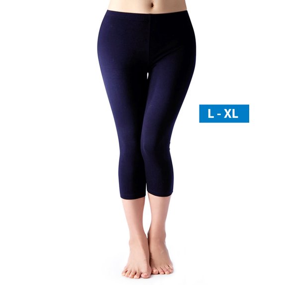 Women Seamless Basic Stretch Capri Sports Yoga Leggings Large XL