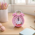 thumbnail image 2 of REGALWOVEN Cute Alarm Clock, Rabbit Pattern, Loud Alarm, Dual Bell Design, Loud Alarm for Bedroom Pink - Strawberry 4.6"L x 2.2"W x 6.6"H, 2 of 5