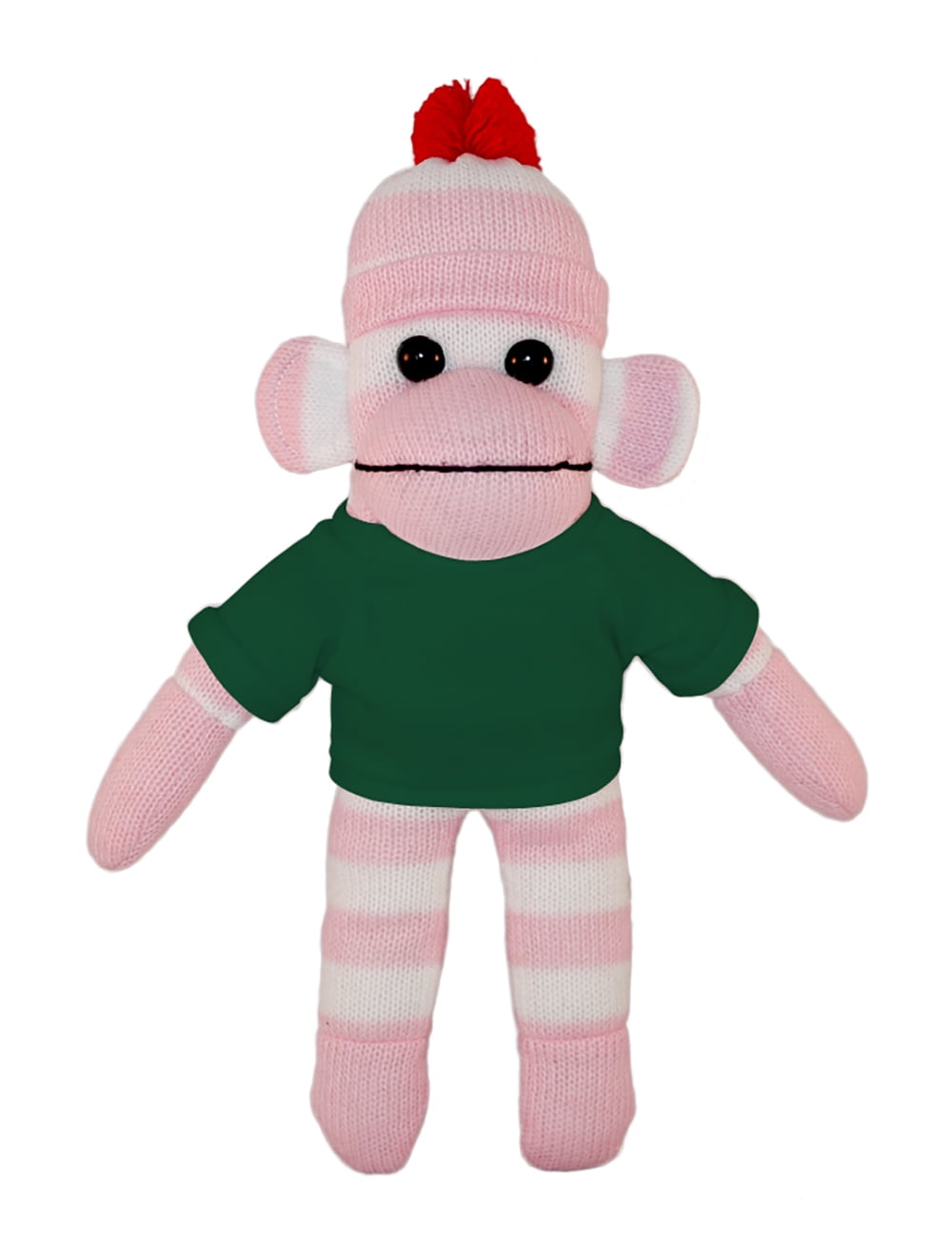 Plushland 10 Inch Floppy Pink Sock Monkey Plush Stuffed Animal