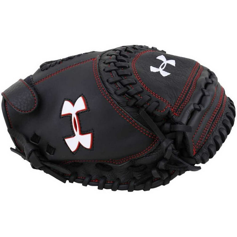 Under Armour Womens Framer Fast Pitch Catchers Mitt, Black/Red