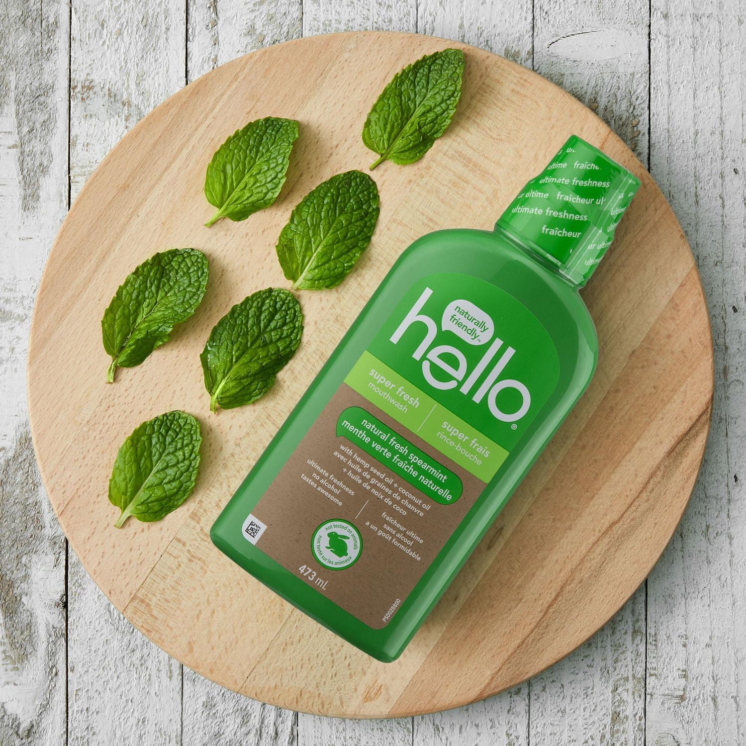 hello super fresh mouthwash, 473mL