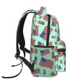 thumbnail image 3 of Rateoe Usa Flag Pattern Casual Backpack for School, Work, Travel – Adjustable Straps, Multiple Compartments – Ergonomic Design, Fits Laptops and Tablets, 3 of 5
