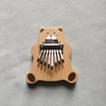 thumbnail image 4 of Adorable Bear-Shaped 8-Key Mini Kalimba Made of Acacia Wood for Beginners and Kids, 4 of 8
