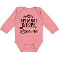 thumbnail image 3 of Inktastic Mimi and Pops Love Me Girls Long Sleeve Baby Bodysuit, 3 of 5