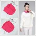 thumbnail image 4 of VONKY Femmes Design Simple Couleur Unie Faux Col Filles Formel Fausse Demi-Chemise Décorative Col à Revers Détachable Accessoire Rouge Rose Point, 4 of 6