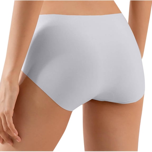 Gmluru Panties For Women Solid Color High Waist High Elasticity Large Size The Abdomen Lift Buttocks Briefs Purple Breathable Comfortable Underwear XL