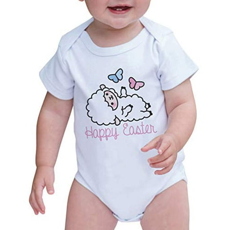 

7 ate 9 Apparel Girl s Little Lamb Easter Onepiece White