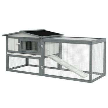 PawHut Rabbit Hutch Outdoor, 85