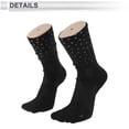 thumbnail image 3 of Calcetines de ciclismo Unique Bargains, antideslizantes, absorbentes de sudor, anti-fricción, negros, tamaño M, 1 par con puntos reflectantes., 3 of 6