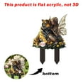 thumbnail image 4 of DefiDgd Fairy and Animal Garden Stake Decor,2D Flat Acrylic Angel Sign,Yard Elf Decorative Panel,Outdoor Indoor Yard Lawn Pot Plants Fairy Garden Accessories(B), 4 of 4