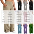 thumbnail image 3 of Plus Size Women’s Yoga Pants Elastic High Waist Casual Sweat Pants Side Split Relaxed Fits Workout Trousers with Pockets, 3 of 3