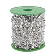 thumbnail image 2 of Rollo de 60 m de alambre de perlas galvanizadas para decoración de bodas, 3 mm + 8 mm (plateado)., 2 of 11