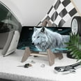 thumbnail image 3 of License Plate, Arctic Wolf Portrait Decorative Front,Personalized Stainless Steel License Plate Cover For Men Women,12.2" X 6.2", 3 of 6