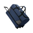 thumbnail image 4 of Bolsa de viaje con ruedas, multiusos, portátil, con múltiples compartimentos, ligera, impermeable, para traje o vestido. Azul, 4 of 9