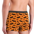 thumbnail image 4 of Men's Boxer Briefs, cool black bats orange Soft Comfy Mens Underwear Boxer Briefs Breathable With Widen Waist, 4 of 7