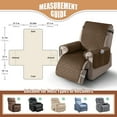 thumbnail image 3 of Timeles 100% Waterproof Recliner Covers, Velvet Recliner Chair Covers with Pockets, 1 Seat Recliner Sofa Covers for Kids & Pets (1 Seater 23", Coffee), 3 of 7