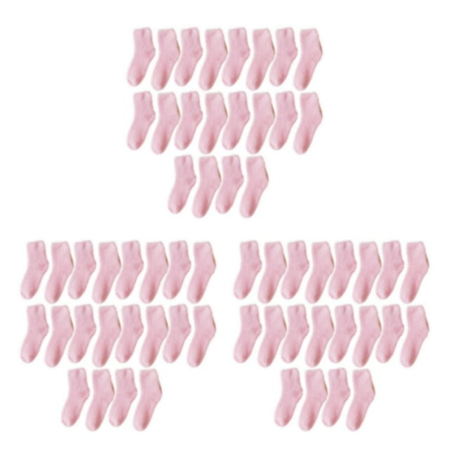 Guardoinrt 10x Exquisite Craft Soft Texture Extra Elasticity Thick Socks For Warmth Durable Stably Fixed Wear-resistant Pink 3PCS