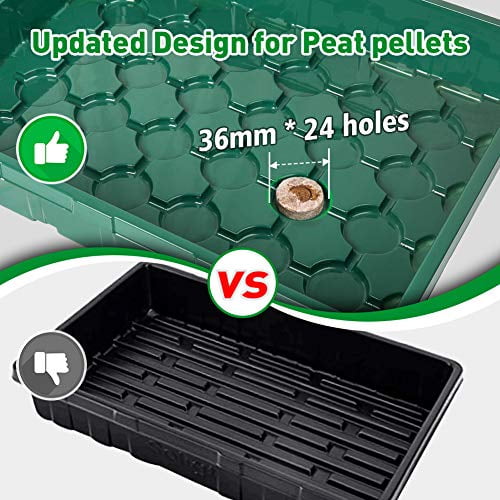 Home Wheatgrass Hydroponic and Fodder Systems 5 Pack Trays for Soil